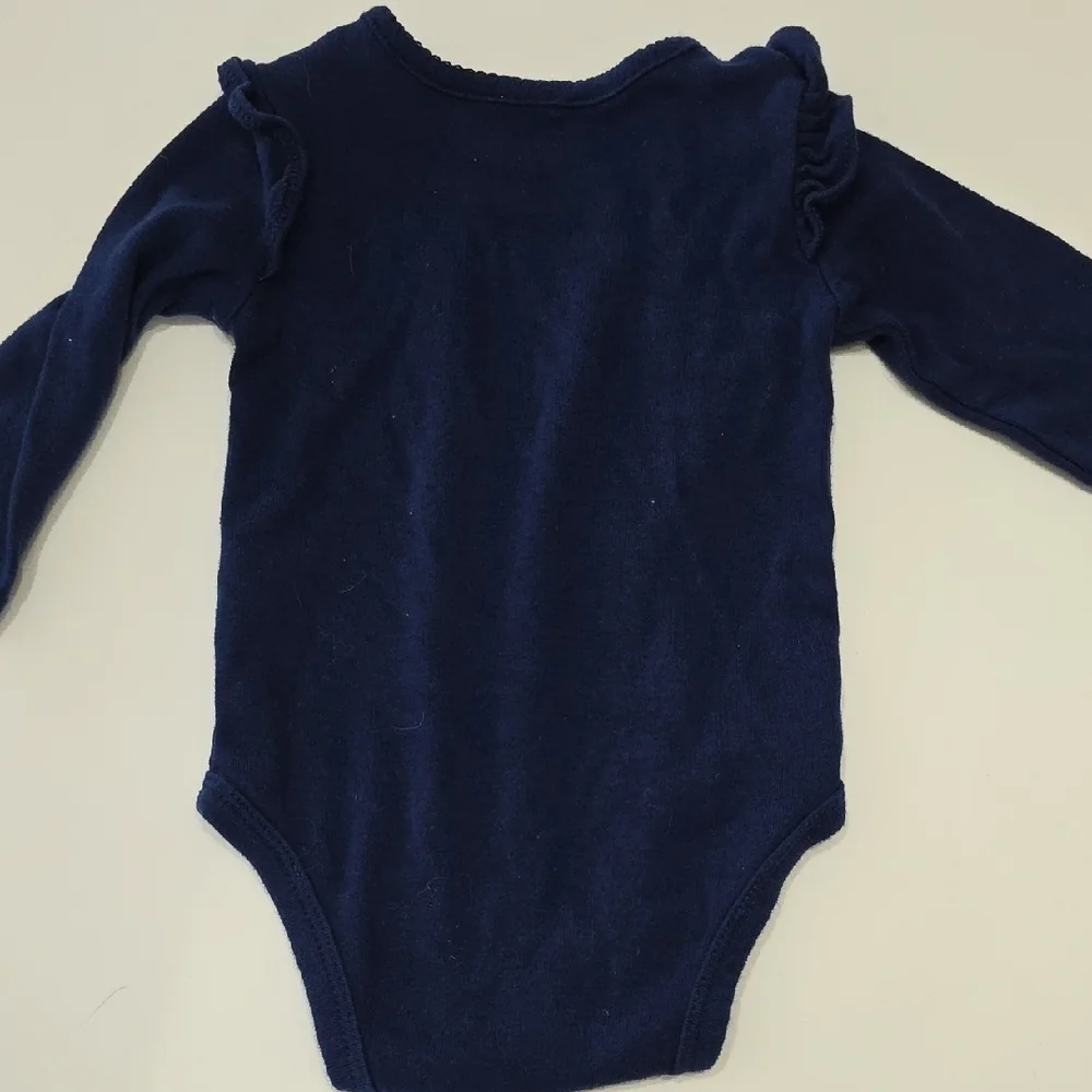 Circo & Carter's Baby Girl Blue Long Sleeve Graphic Bodysuit Bundle Size 6M